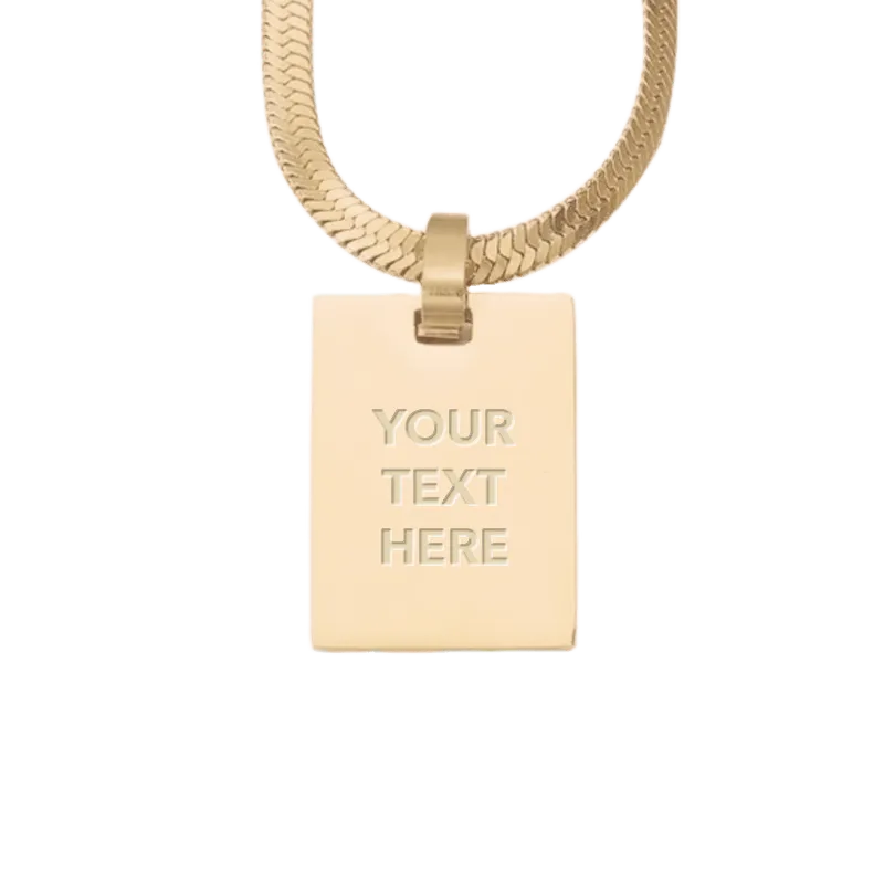 Custom Pendant Necklace Gold — Customise your Personalised Engraving