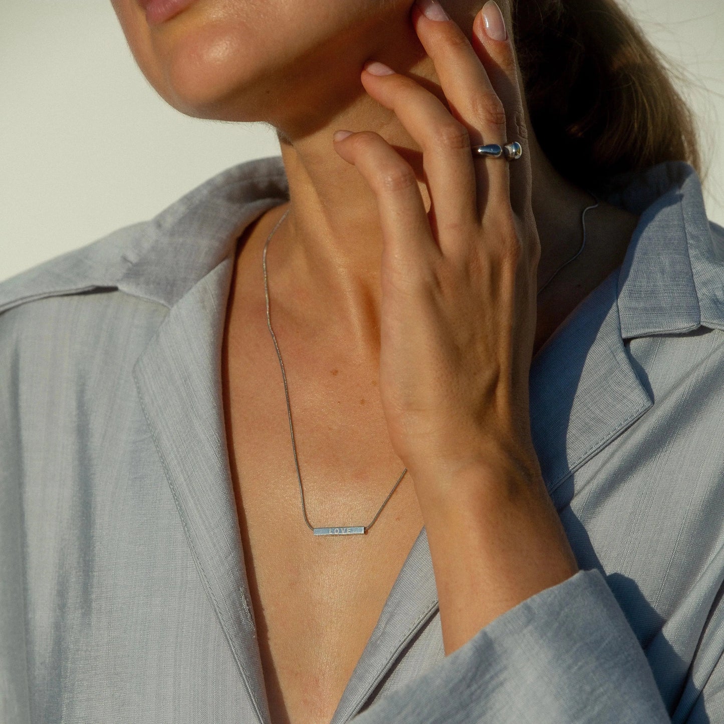 Horizontal Silver Necklace - MySoul