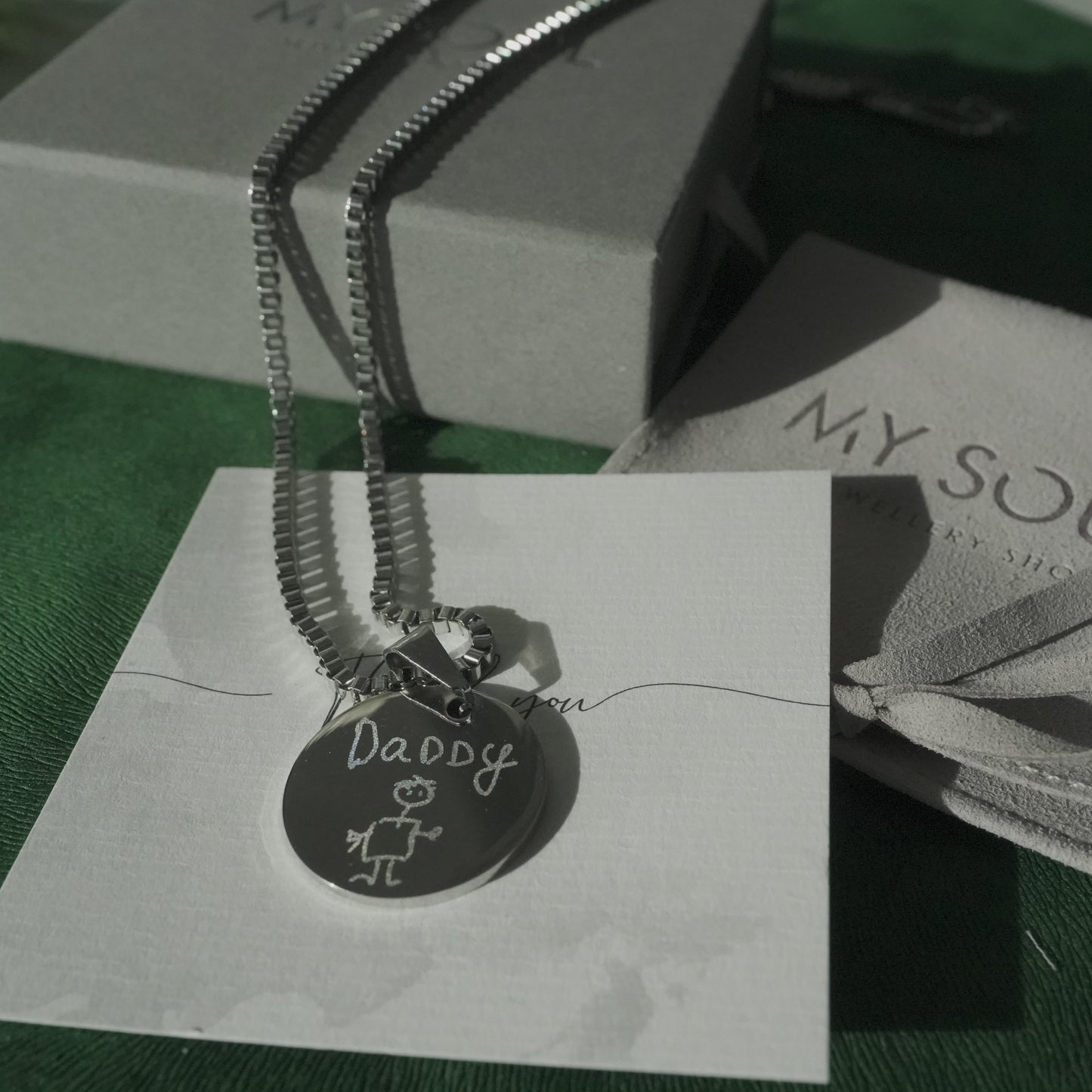 Handwriting Silver Necklace