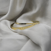 Custom Wide Gold Bracelet