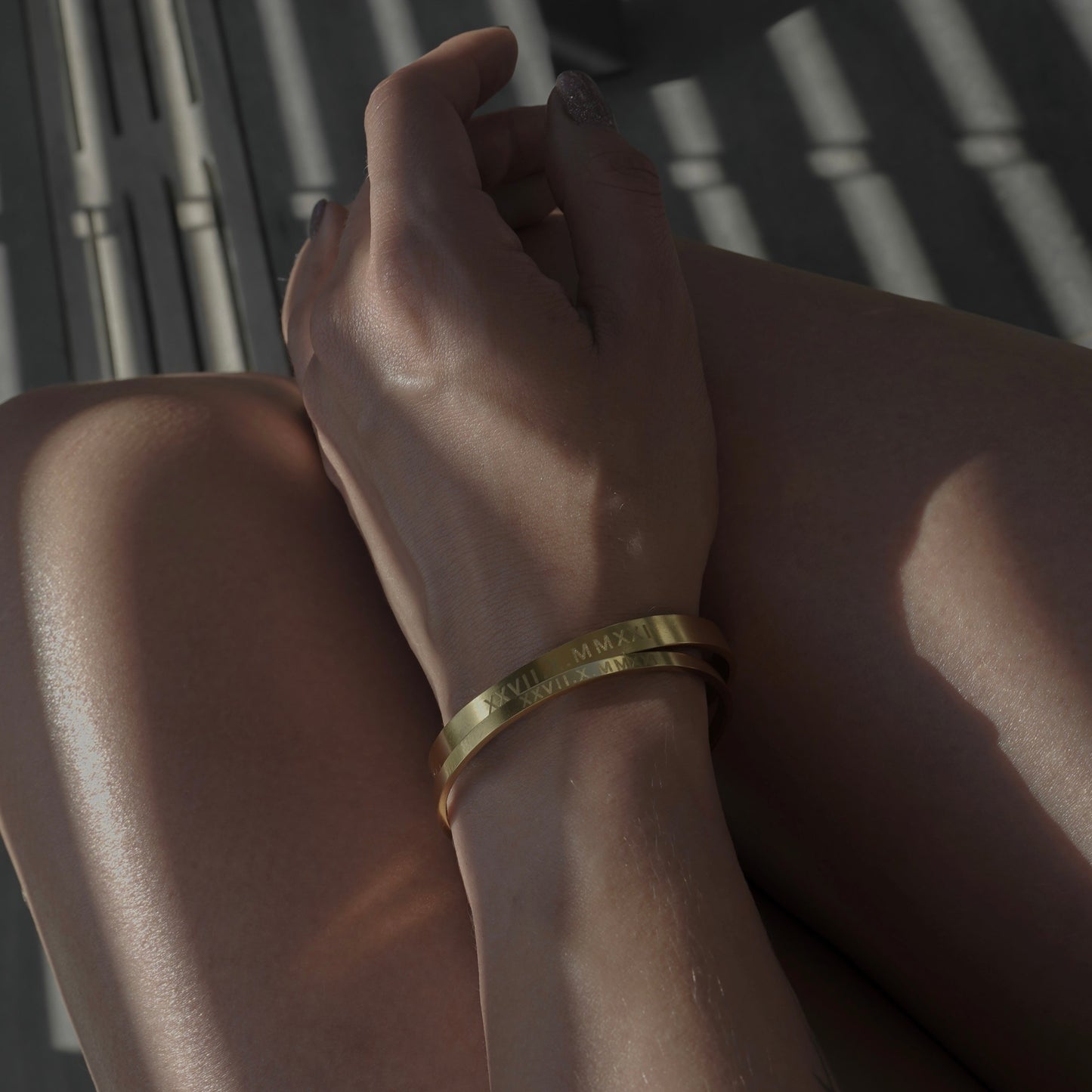 Custom Wide Gold Bracelet
