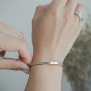 Custom Thin Silver Bracelet