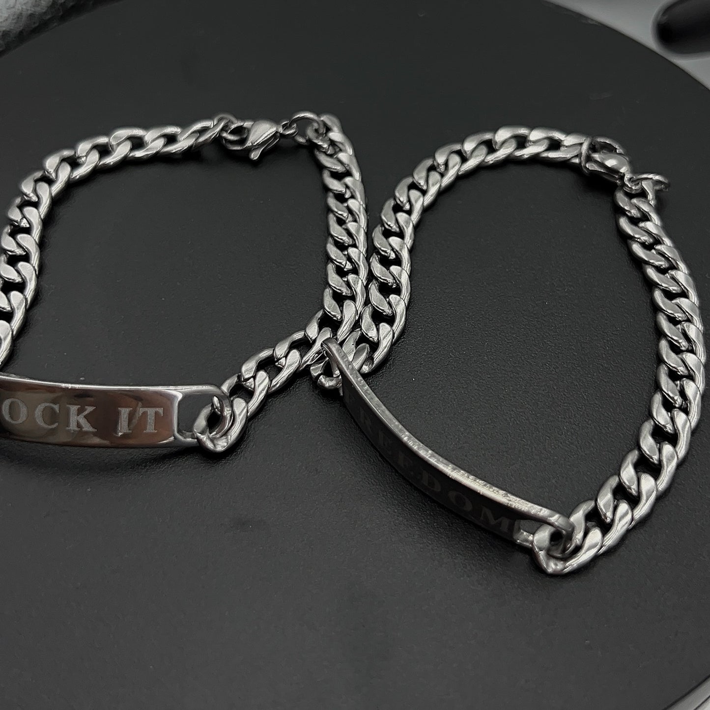 Custom Chain Silver Bracelet