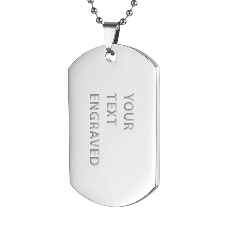 Military Style Silver Necklace