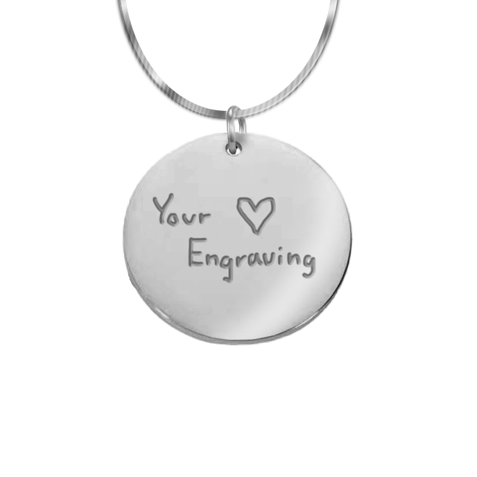 Handwriting Silver Necklace